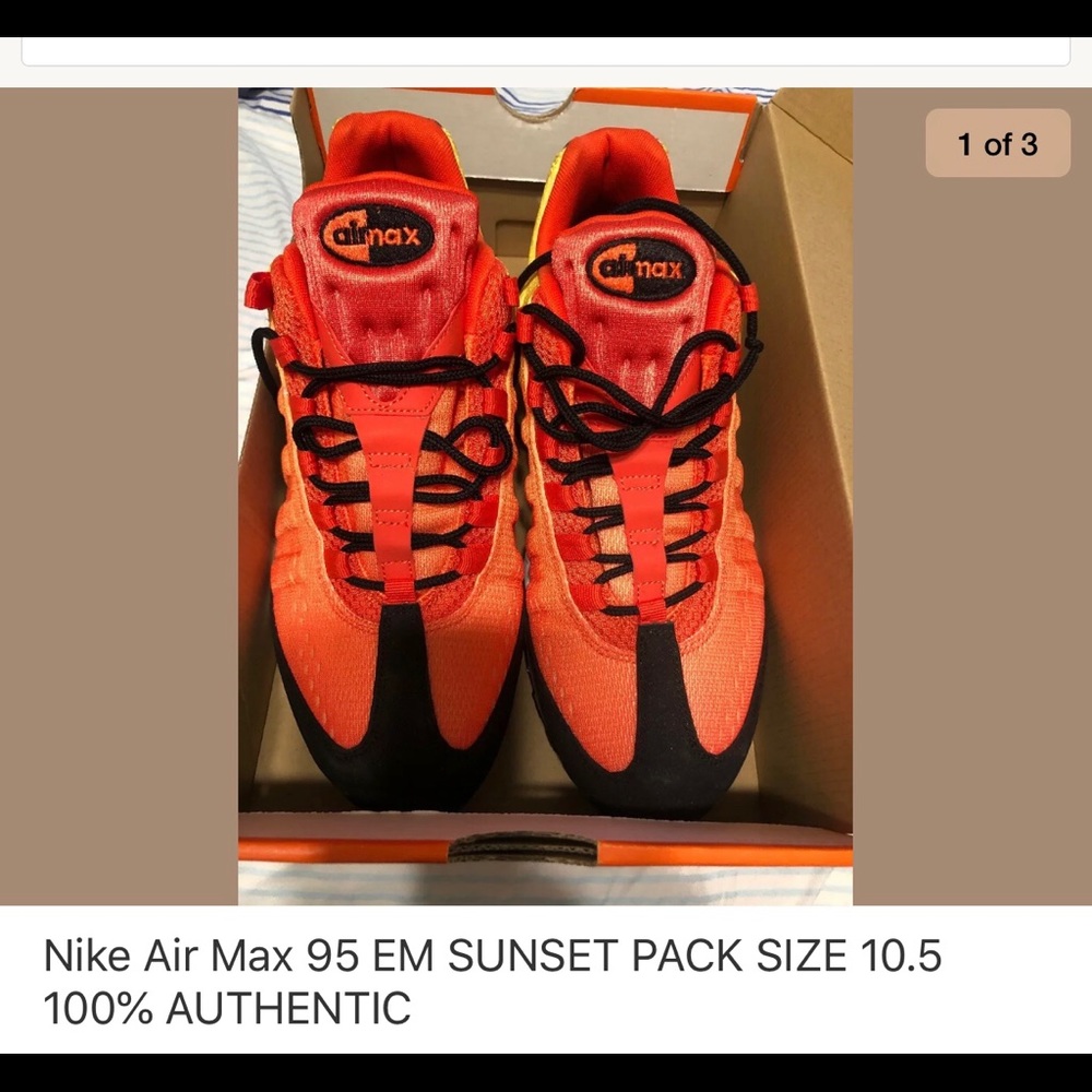 Men’s Nike Air Max 95 Sunset pack size 10.5